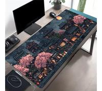 Large Mouse Mat XXL, Washable Gaming Mouse Pad with Anti-Slip Rubber Base, Extended Desk Pad Gaming Keyboard Mousepad for Office & Home(1200x600x3mm,Beautiful Town)