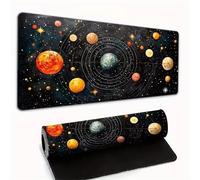 Large Mouse Mat XXL, Washable Gaming Mouse Pad with Anti-Slip Rubber Base, Extended Desk Pad Gaming Keyboard Mousepad for Office & Home(800x400x3mm,Milky Way)