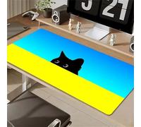 Large Mouse Mat XXL, Washable Gaming Mouse Pad with Anti-Slip Rubber Base, Extended Desk Pad Gaming Keyboard Mousepad for Office & Home(800x300x2mm,Lovely Cat)