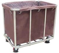 Large Movable Trolleys, Kitchen Storage Hand Trucks, Laundry Sorter Cart,Heavy-Duty Hotel Linen Trolley with Easy-Glide Wheels - Steel Frame