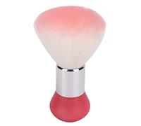 Large Neck Hair Duster Brush Professional Hairdressing Cleaning Tool for Barber Shop and Salon Nylon Abs Material Pink Gray (Roseate)