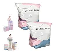 Large No-Pump 3d Vacuum Storage Bags, Vakuumbeutel Ohne Pumpe, 3d Compression Storage Bag, Thickened Reusable Space Saver for Clothes Duvets, Bedding & Travel