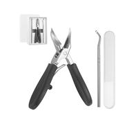 Large Opening Beveled Nail Clippers, Three-Piece Set Of Ultra-Sharp Angled Nail Clippers, Ergonomic Nail Clipper, Toenail Clipper for Thick Toenails And Fingernails (Black)