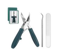 Large Opening Beveled Nail Clippers, Three-Piece Set Of Ultra-Sharp Angled Nail Clippers, Ergonomic Nail Clipper, Toenail Clipper for Thick Toenails And Fingernails (Green)