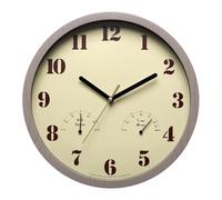 Large Outdoor Clock - Decorative Accurate Waterproof Clock, Vintage Wall with Built-in Thermometers Hygrometer, Weatherproof Analog , 18-Inch Diameter, Timeless Art Decoration for Patio Deck Pool