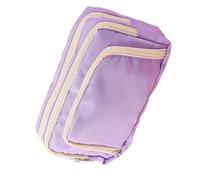 Large Pencil Case High Capacity Pen Holder Bag 3 Compartments Pen Organizers Travel Makeup Bag For Office School Travel Front Window Pencil Case