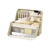 Large Pencil Pouch - Waterproof Standing Case, Multiple Compartment Organizer with Grip, Big Stationery Bag Pair with Ease, Study Supply Style, School Accessories for College, Office, Students