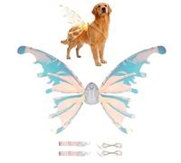Large Pet Wings - Disfraz de LED, accesorios distintivos de luces para hadas + High Comfort Pp Construction, Nighttime Visibility Flair - for Birthdays Masquerades &