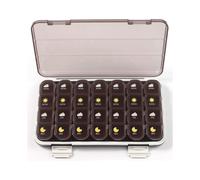 Large Pill Storage Box 4x a day, 7 days a week, weekly pill box Pill box with dust box for pills/vitamins/fish oil/supplements, 28 compartments for di