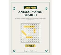 Large Print Animal Word Search: 44 Relaxing Large Print Puzzles for Animal Lovers with Big Easy-to-Read Letters and Full Solutions