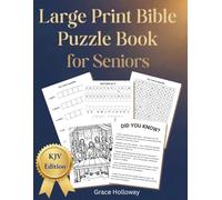 Large Print Bible Puzzle Book for Seniors: 50+ Large Print Word Search, Cryptogram & Word Scramble Puzzles with Scripture Verses, Bible Fun Facts & ... Women & Bible Study Groups (KJV Edition)