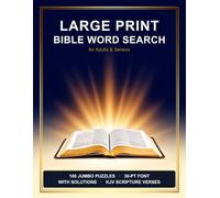 Large Print Bible Word Search for Adults and Seniors: 100 Jumbo Print Scripture Puzzles with KJV Bible Verses, Hymns & Books of the Bible - For Adults, Seniors & Teens, With Complete Solutions