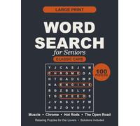 Large Print Car Word Search for Seniors: 100 Classic Car Puzzles of Muscle Cars, Hot Rods, Chrome & the Open Road | Easy-to-Read Brain Games for ... Lovers (Percolator Large Print Word Search)