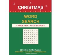 Large Print Christmas Word Search for Seniors: 20 Festive Holiday Puzzles in Jumbo Print, One Per Page | Easy, Relaxing Christmas Word Games | A Heartwarming Gift for Seniors and Adults