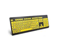 Large Print Computer Keyboard, Wired Usb High Contrast Keyboard with Oversized Print Letters for Visually Impaired Low Vision Individuals