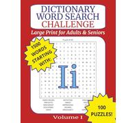 Large Print Dictionary Word Search Challenge for Adults: Letter I: Brain-Boosting Puzzles with Real Dictionary Words for Relaxation, Memory, and Fun