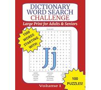 Large Print Dictionary Word Search Challenge for Adults: Letter J: Brain-Boosting Puzzles with Real Dictionary Words for Relaxation, Memory, and Fun
