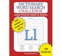 Large Print Dictionary Word Search Challenge for Adults: Letter L: Brain-Boosting Puzzles with Real Dictionary Words for Relaxation, Memory, and Fun