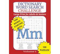 Large Print Dictionary Word Search Challenge for Adults: Letter M: Brain-Boosting Puzzles with Real Dictionary Words for Relaxation, Memory, and Fun