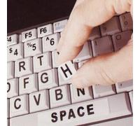 Large Print Keyboard Labels for Windows PC - Black Letters on Off-White Background
