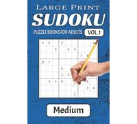Large Print Medium Level Sudoku Puzzles Vol. 1: Medium Level Sudoku Puzzles with Easy Large Print to Read, Easy to handle/ 6x9 Inches, 200+ Puzzles ... Holiday, Vacation and Perfect for Relaxation