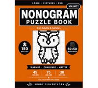 Large Print Nonogram Puzzle Book Vol. 2: 150 Medium to Hard Japanese Picture Logic Puzzles for Adults: 30x30, 40x40, and 50x50 Grids for Stress Relief and Brain Training