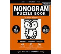 Large Print Nonogram Puzzle Book Vol. 2: 150 Medium to Hard Japanese Picture Logic Puzzles for Adults: 30x30, 40x40, and 50x50 Grids for Stress Relief and Brain Training