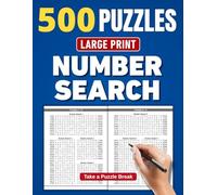 Large Print Number Search: 500 Puzzles