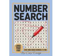 Large Print Number Search Book for Adults: 2000+ Hidden Numbers to Find | Stress-Free Large Print Puzzles for Adults & Seniors