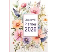 Large Print Planner 2026: High-Contrast Large Print 8.25" x 11" dated US Monthly & Weekly views for Visually Impaired and seniors | Simple, Bold Layout with Black Borders, Holidays & Extra Notes Pages