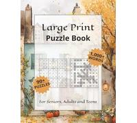 Large Print Puzzle Book: Easy to Read Print to Help Sharpen, Have Fun and Challenge Your Brain | 8.5x11inches, 123 pages | 90+ Activity’s and 1,000+ ... Holidays, Great for Vacations and Free Times