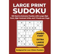Large Print Sudoku: 100 Hard to Extreme Puzzles with Large 29pt Font, High Contrast Grids, and 1 Puzzle per Page (MasterGrid Sudoku Series)