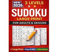 Large Print Sudoku Book for Adults and Seniors with 3 Levels of Difficulty: 200 Puzzles & Solutions, Easy to Hard (the best gift for grandparents) ... & Women): Easy to Hard | One Puzzle Per Page