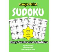 Large Print Sudoku Easy: 200 Large-Print Easy Sudoku Puzzles with Solutions at the Back| Beginner Challenging Puzzles for Seniors to Reinforce Memory and Soothe Stress