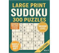 Large Print Sudoku - Medium Level: 300 Brain-Boosting Puzzles for Seniors & Adults | Easy-to-Read 8.5 x 11 Format with Answers in the Back
