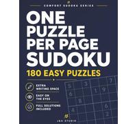 Large Print Sudoku: One Puzzle Per Page - 180 Easy Puzzles with Extra Writing Space and Full Solutions: 180 Easy Puzzles with Extra Writing Space, ... Puzzle Collection Large Print Word Search)