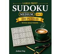 Large Print Sudoku Puzzle Book: Medium Vol 1: 200 Medium Large Print Sudoku Puzzles for Adults & Seniors | Relaxing Brain Games for Focus, Logic & Memory | Family Game