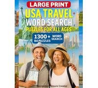 Large Print USA Travel Word Search Puzzles For All Ages: 1300+ Word Search 84 Puzzless