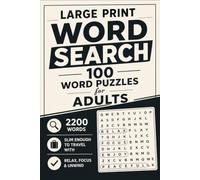 Large Print Word Search: 100 Word Puzzles for Adults 2200 Words Slim Enough to Travel With