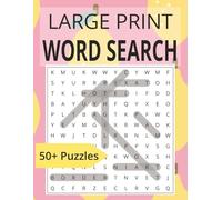 Large Print Word Search: 50+ Large print word search puzzles. Multiple topics, going from easier to harder words to find. Easy to read font. 8.5x11 inch.