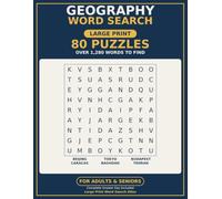 Large Print Word Search Atlas: World Capitals, Countries & Landmarks: 80 Geography Puzzles for Adults & Seniors Featuring Famous Cities, Nations, and Global Wonders