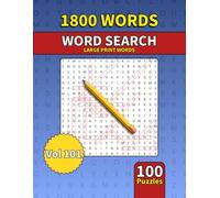 Large Print Word Search Book for Adults: 1800 Words - 100 Puzzles - Varied Themes - Perfect for Adults, Seniors & Teens - Vol 101