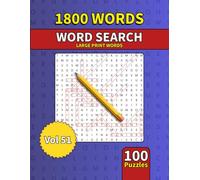 Large Print Word Search Book for Adults: 1800 Words - 100 Puzzles - Varied Themes - Perfect for Adults, Seniors & Teens - Vol 51