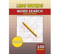 Large Print Word Search Book for Adults: 1800 Words - 100 Puzzles - Varied Themes - Perfect for Adults, Seniors & Teens - Vol 96