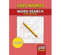 Large Print Word Search Book for Adults: 1800 Words - 100 Puzzles - Varied Themes - Perfect for Adults, Seniors & Teens - Vol 29