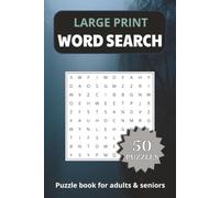 Large Print Word Search Book: Word Searches with Easy to Read Print 6x9 inches, 50 Puzzles for Adults and Seniors, Relaxation and Memory Boost