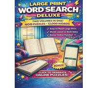 LARGE PRINT WORD SEARCH DELUXE 1 & 2: 400 Easy-to-Read Puzzles, Big Letters, Relaxing Brain Training