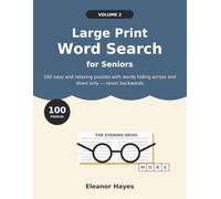 Large Print Word Search for Seniors: 100 All-New Easy and Relaxing Puzzles with Words Across and Down Only, for Adults and Elderly Alike (Cozy Afternoon Books)