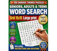 Large Print Word Search for Seniors - 100 Easy Puzzles | Word Search Puzzle Book for Adults & Teens | One Puzzle Per Page | Easy to Read | Relaxing ... Solutions & Guide (Easy Mind Games Series)