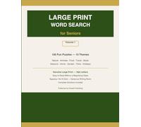 Large Print Word Search for Seniors: 100 Fun Puzzles in 10 Themes - Nature Animals Food Travel Music and More - Genuine Large Print for Easy Reading